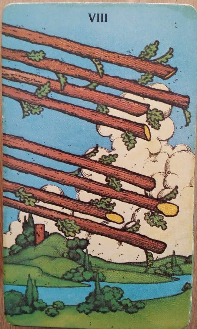 Monday 23rd September 2019 8 of Rods Perennial Tarot